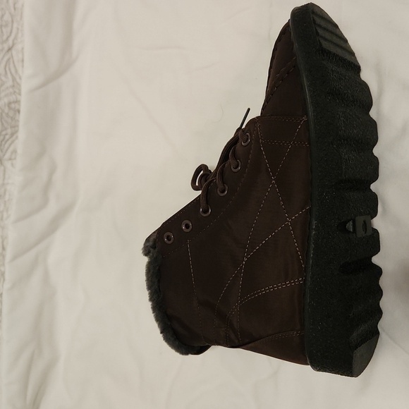 New! Brown snow boots warm fur lined lace up outdoor booties waterproof - Picture 7 of 10